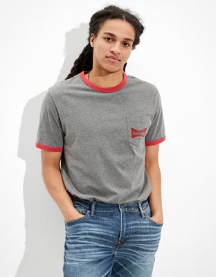 Мужские футболки American Eagle AE Budweiser Graphic Pocket T-Shirt — фото 2