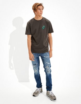Мужские футболки American Eagle AE Super Soft Rolling Stones T-Shirt — фото 3
