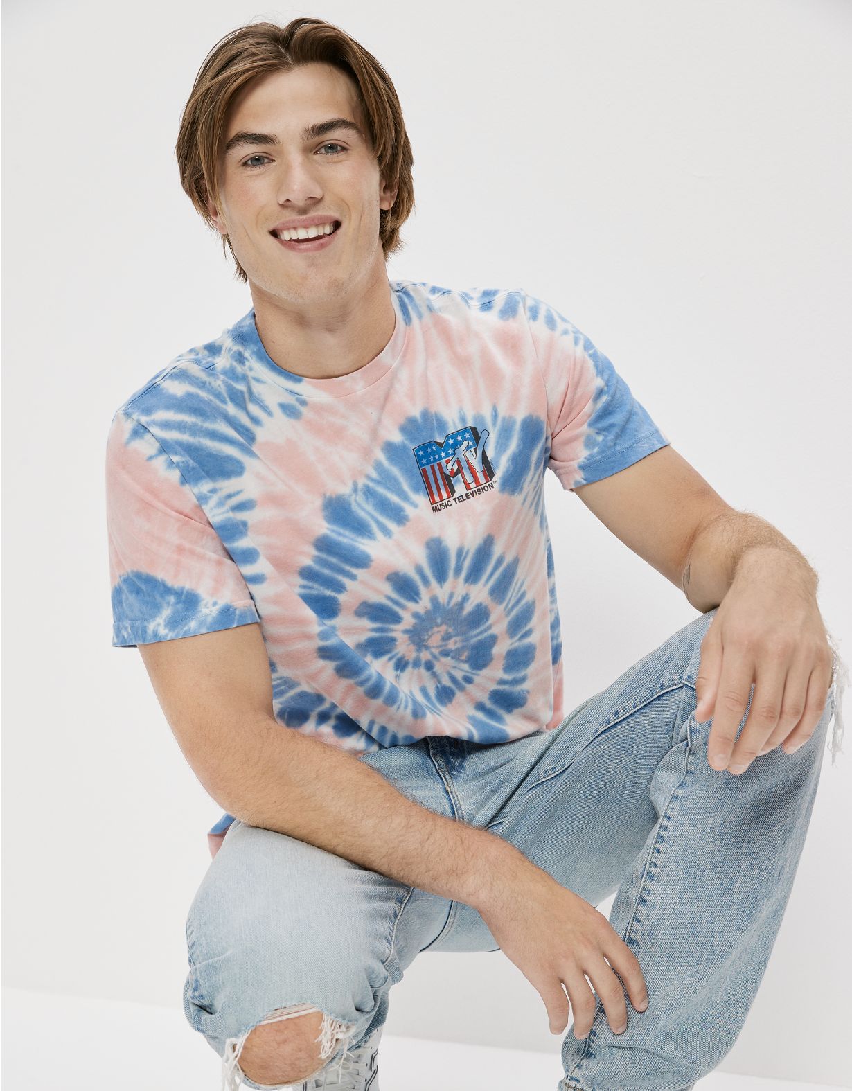 AE Super Soft Tie-Dye MTV Graphic T-Shirt