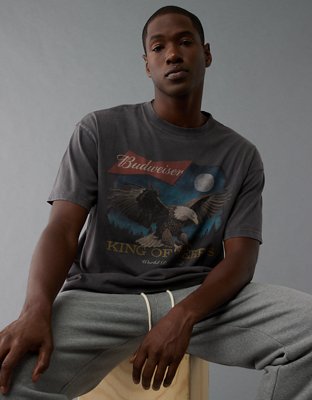 Мужские футболки American Eagle AE Boxy Budweiser Vintage Graphic T-Shirt — фото 5