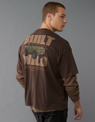 Мужские футболки American Eagle AE Boxy Ford Bronco Vintage Graphic T-Shirt — фото 2