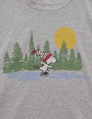 Мужские футболки American Eagle AE Boxy Snoopy Holiday Graphic T-Shirt — фото 4