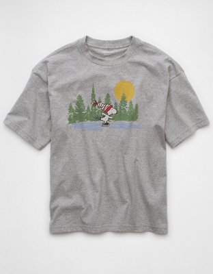 AE Boxy Snoopy Holiday Graphic T-Shirt