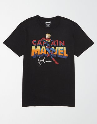 Tailgate Men's Captain Marvel Graphic T-Shirt Black
