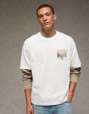 AE Boxy Busch Light Graphic T-Shirt