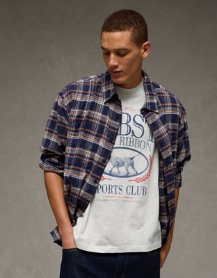 AE Boxy Pabst Blue Ribbon Graphic T-Shirt