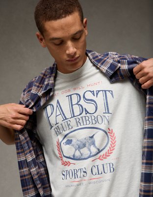 AE Boxy Pabst Blue Ribbon Graphic T-Shirt