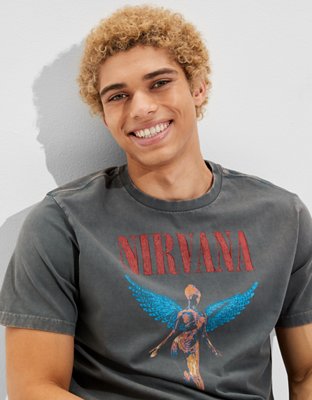 Мужские футболки American Eagle Tailgate Men's Nirvana Graphic T-Shirt — фото 4