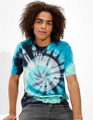 Tailgate Men's Smiley Tie-Dye Graphic T-Shirt