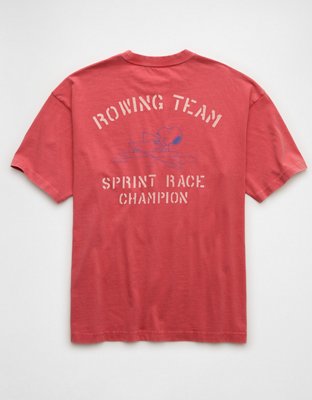 Мужская футболка American Eagle AE Boxy Fit Snoopy Graphic, цвет: Яркий красный — фото 4