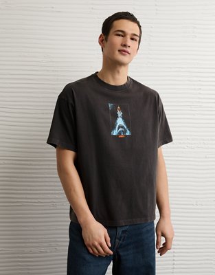 AE Boxy Fit Jaws Graphic T-Shirt | American Eagle
