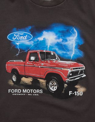 Мужская футболка American Eagle AE Boxy Fit Ford Graphic, цвет: Сланцевый — фото 6