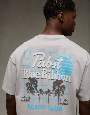 T-shirt droit à image Pabst Blue Ribbon AE