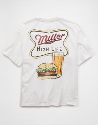 AE Boxy Fit Miller Beer Graphic T-Shirt