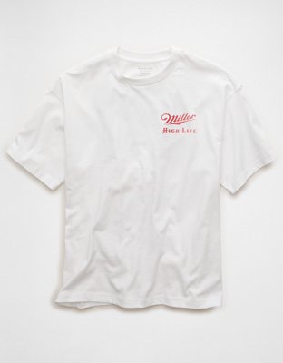 AE Boxy Fit Miller Beer Graphic T-Shirt