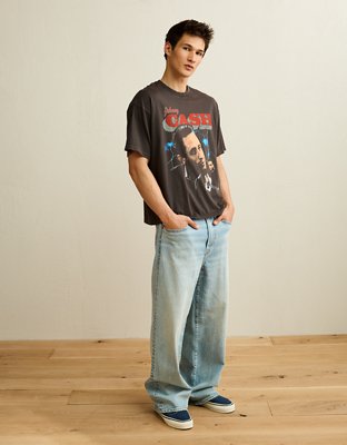 AE Boxy Johnny Cash Graphic T-Shirt