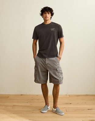 Мужская футболка American Eagle AE Standard Fit Miller High Life Graphic, цвет: Сланцевый — фото 5