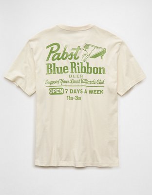AE Standard Fit Pabst Blue Ribbon Graphic T-Shirt
