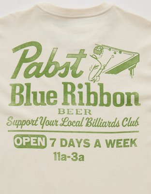 AE Standard Fit Pabst Blue Ribbon Graphic T-Shirt | American Eagle