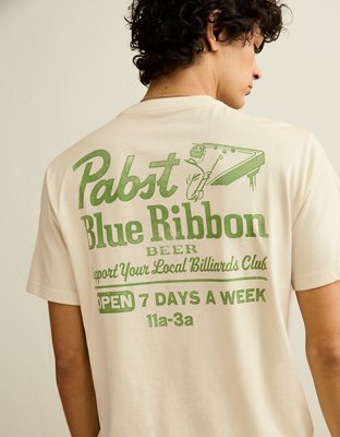 AE Standard Fit Pabst Blue Ribbon Graphic T-Shirt | American Eagle