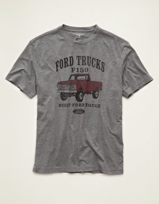 Мужская футболка American Eagle AE Standard Fit Ford Graphic, цвет: Меланжевый серый — фото 3