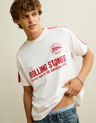 AE Standard Fit Rolling Stones Graphic Soccer T-Shirt