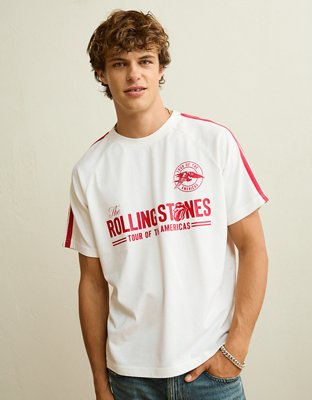 AE Standard Fit Rolling Stones Graphic Soccer T-Shirt | American Eagle