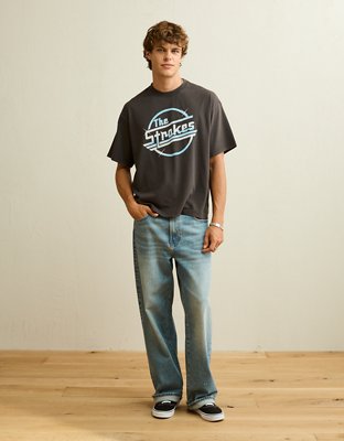AE Boxy Fit The Strokes Graphic T-Shirt