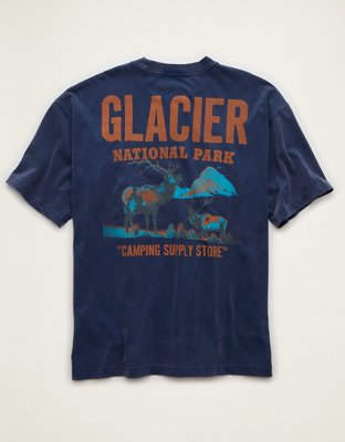 AE Boxy Fit Glacier National Park Graphic T-Shirt