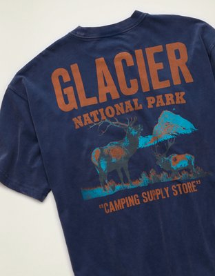 AE Boxy Fit Glacier National Park Graphic T-Shirt