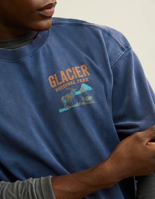 AE T-shirt à image Glacier National Park coupe droite