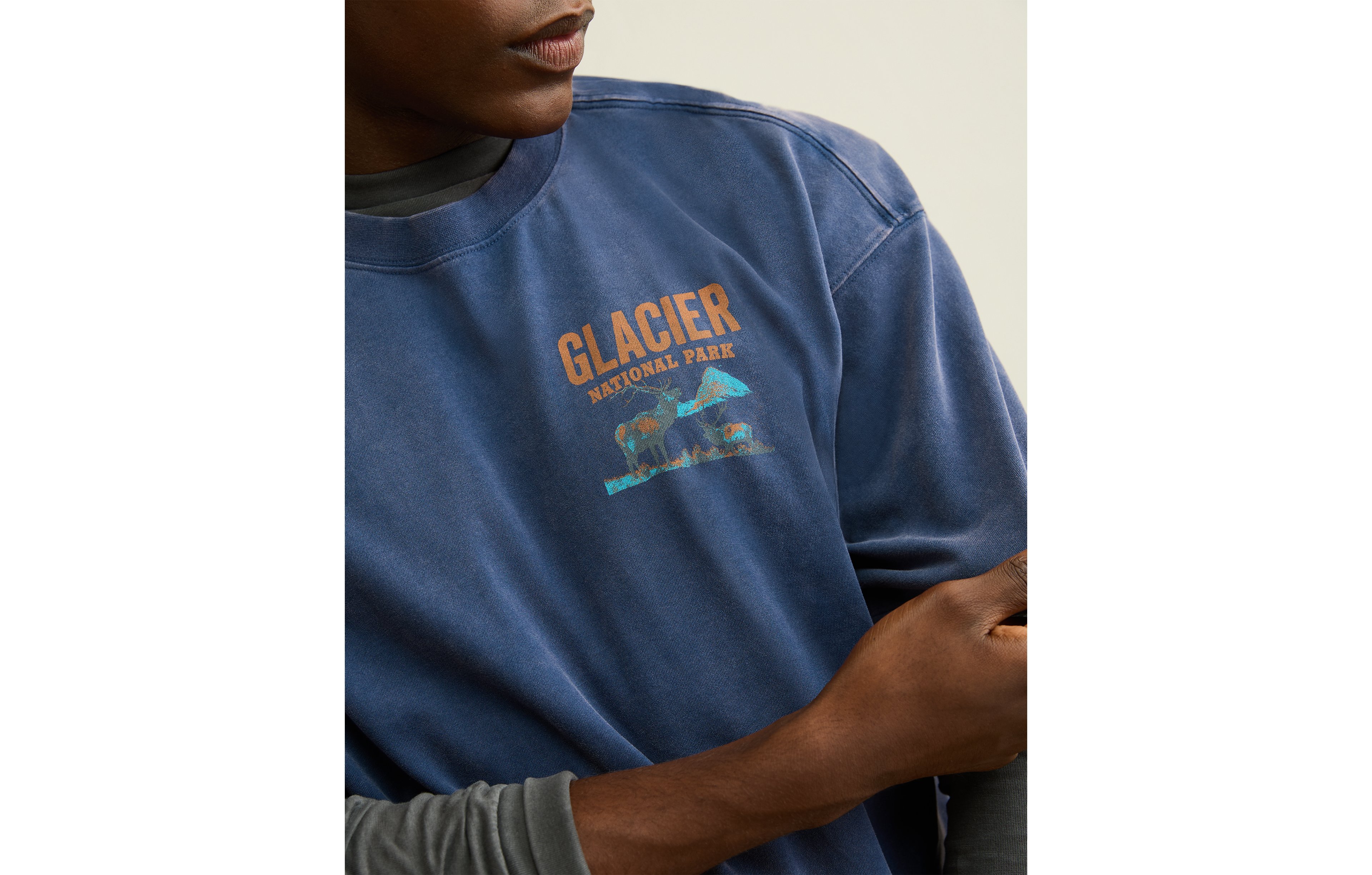 AE Boxy Fit Glacier National Park Graphic T-Shirt