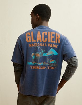 AE Boxy Fit Glacier National Park Graphic T-Shirt