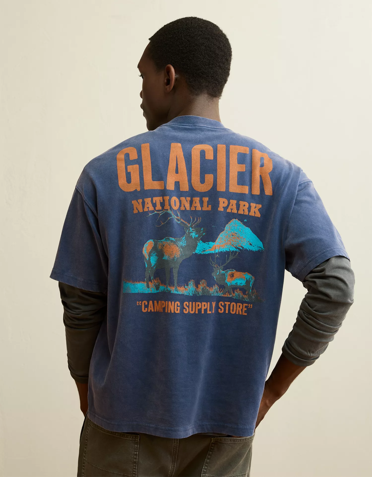 AE Boxy Fit Glacier National Park Graphic T-Shirt - thumbnail 2