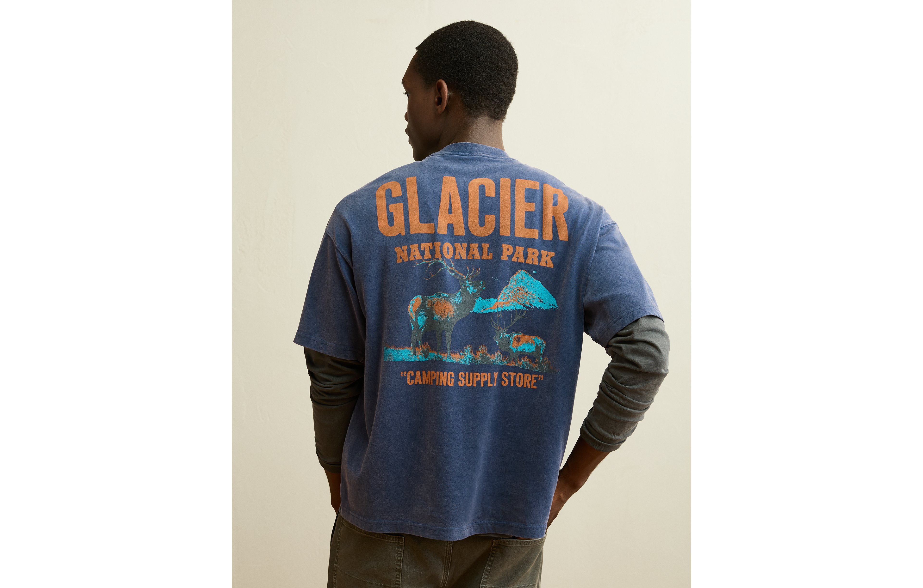 AE Boxy Fit Glacier National Park Graphic T-Shirt
