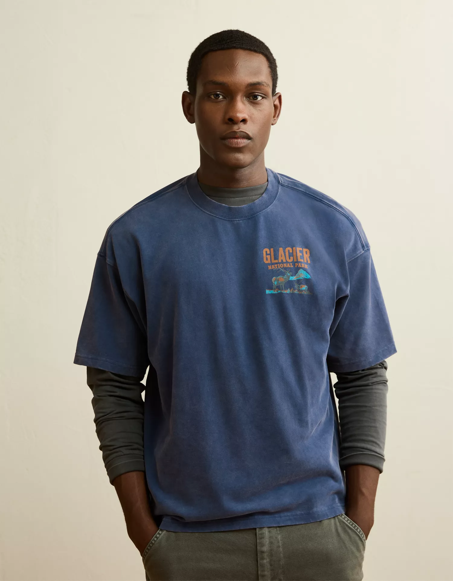 AE Boxy Fit Glacier National Park Graphic T-Shirt