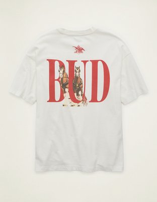 AE Boxy Fit Budweiser Graphic T-Shirt