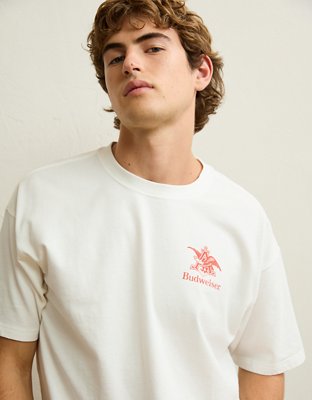 AE Boxy Fit Budweiser Graphic T-Shirt