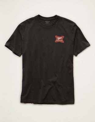 AE Standard Fit Miller High Life Graphic T-Shirt Men's Dusted Slate M