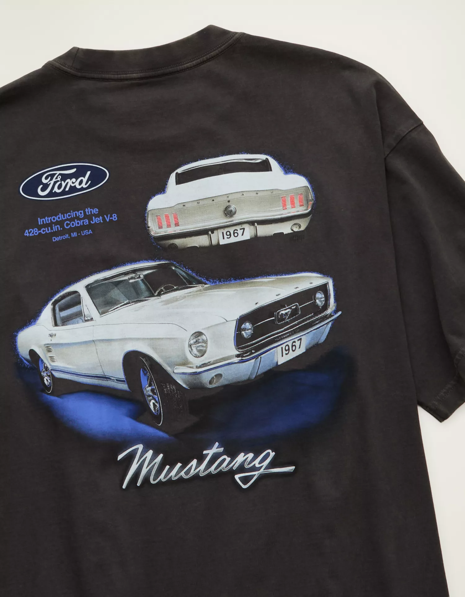 AE Boxy Fit Ford Mustang Graphic T-Shirt - thumbnail 6