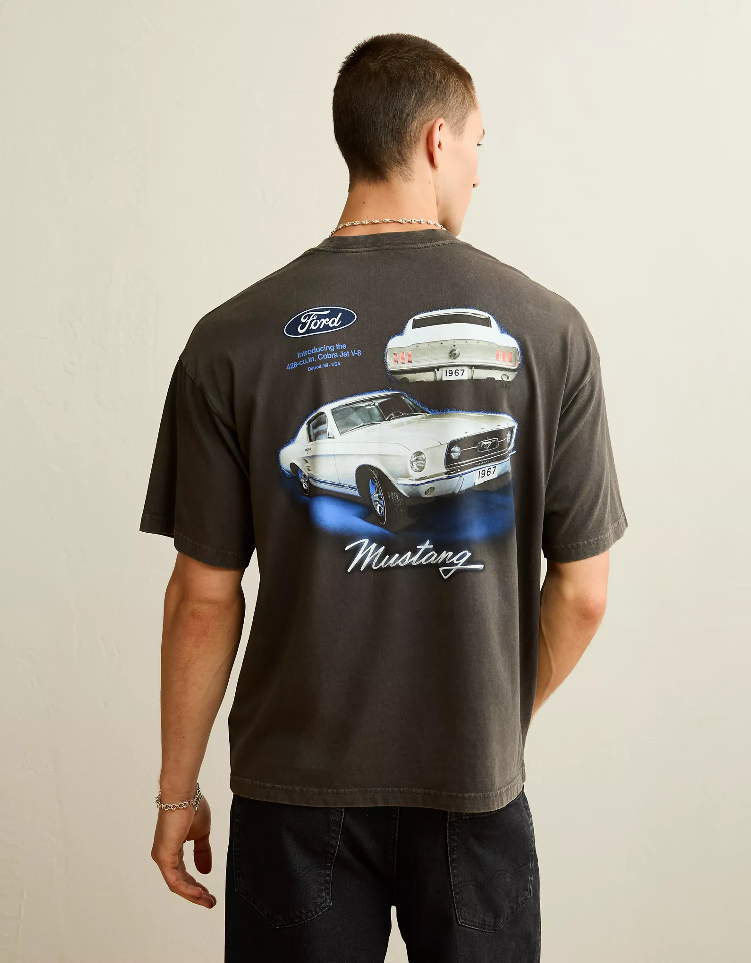 AE Boxy Fit Ford Mustang Graphic T-Shirt - thumbnail 2