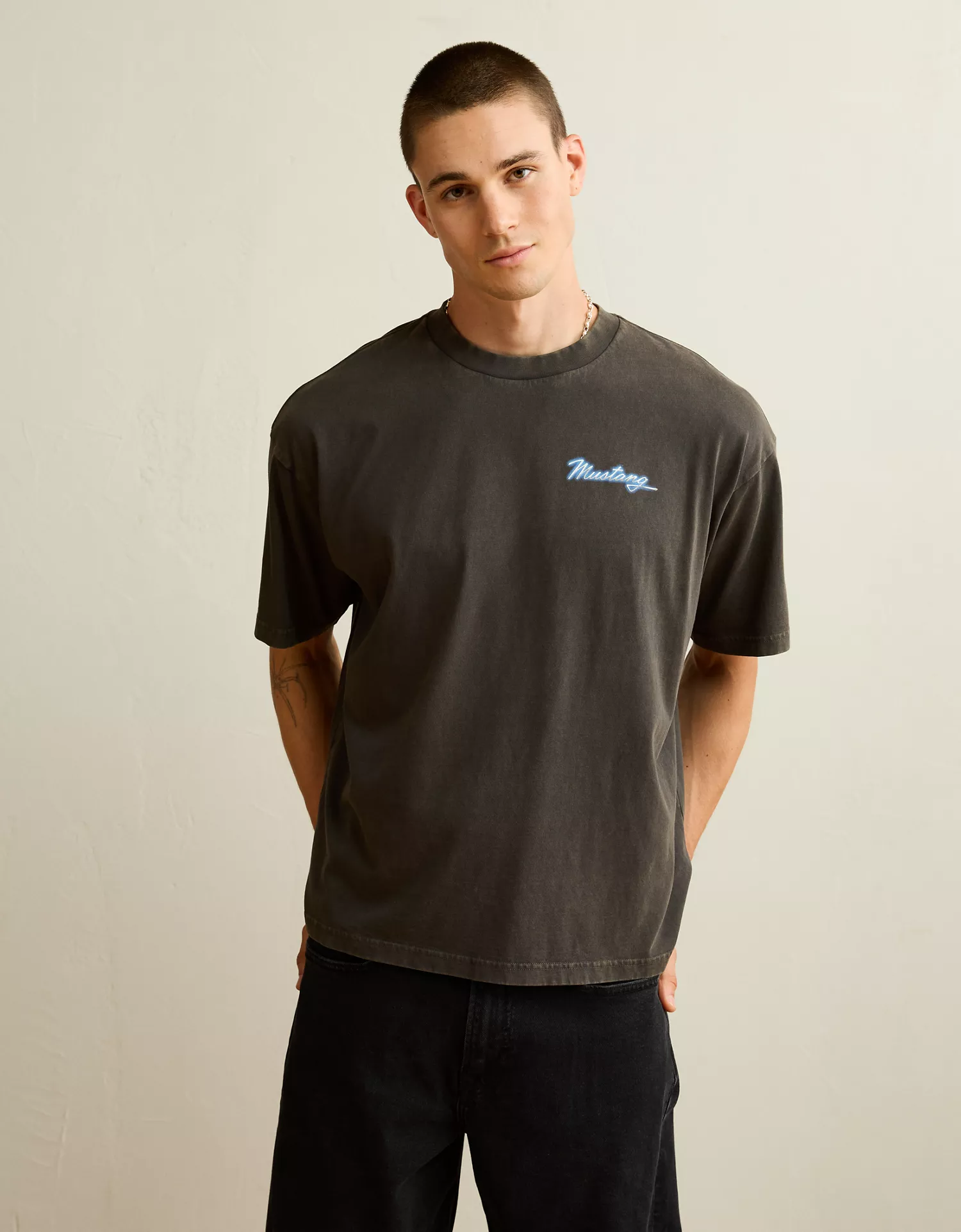 AE Boxy Fit Ford Mustang Graphic T-Shirt - thumbnail 5