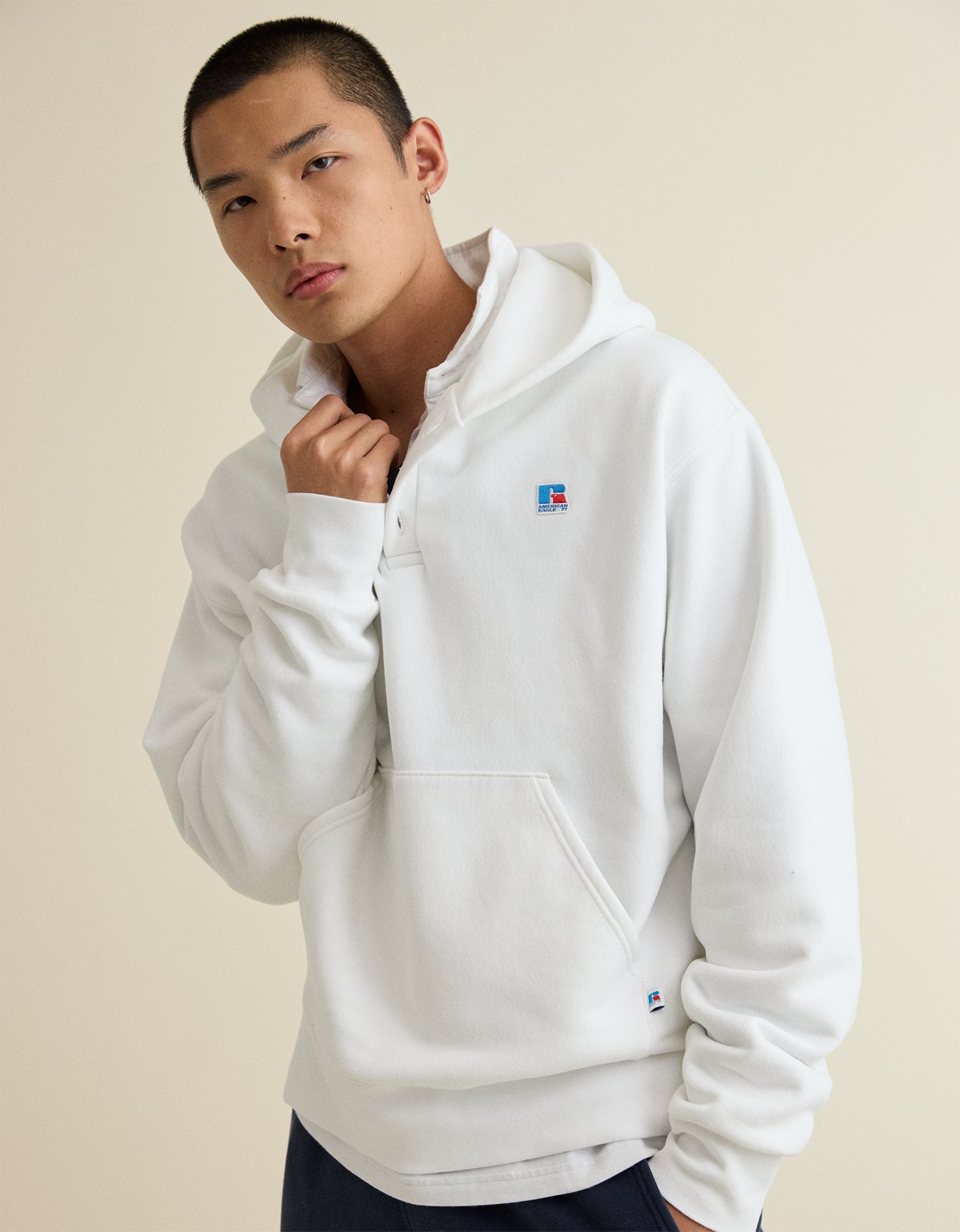AE x Russell Athletic Hooded Henley - image 5