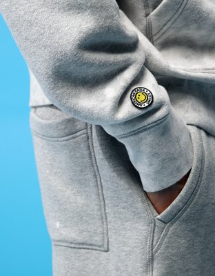 AE | Smiley® Graphic Fleece Full-Zip Sweatshirt