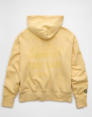 AE | Smiley® Graphic Fleece Full-Zip Sweatshirt | American Eagle