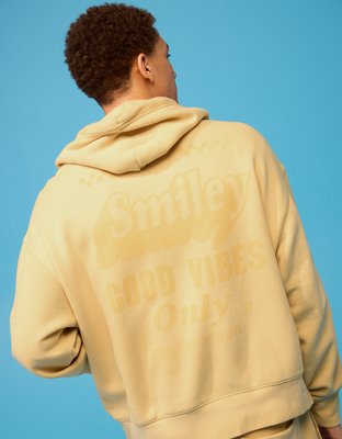 AE | Smiley® Graphic Fleece Full-Zip Sweatshirt | American Eagle