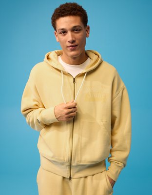 AE | Smiley® Graphic Fleece Full-Zip Sweatshirt | American Eagle