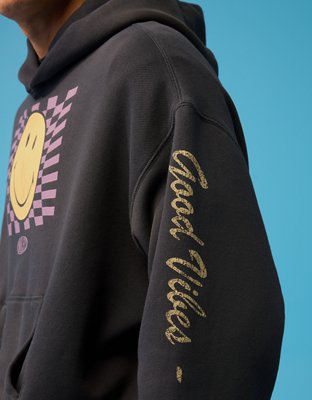 AE | Smiley® Graphic Fleece Sweatshirt | American Eagle