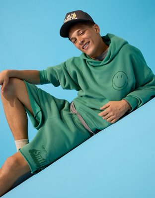 AE | Smiley® Graphic Fleece Sweatshirt | American Eagle