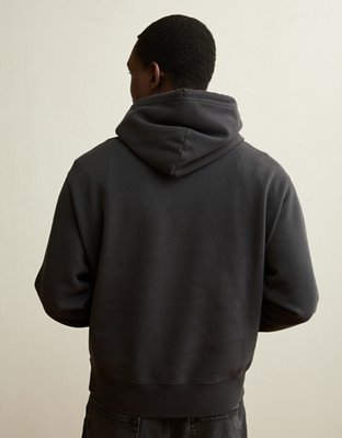 Мужское худи American Eagle AE Laidback Luxe Georgia Bulldogs Graphic, цвет: Тёмный теневой — фото 2
